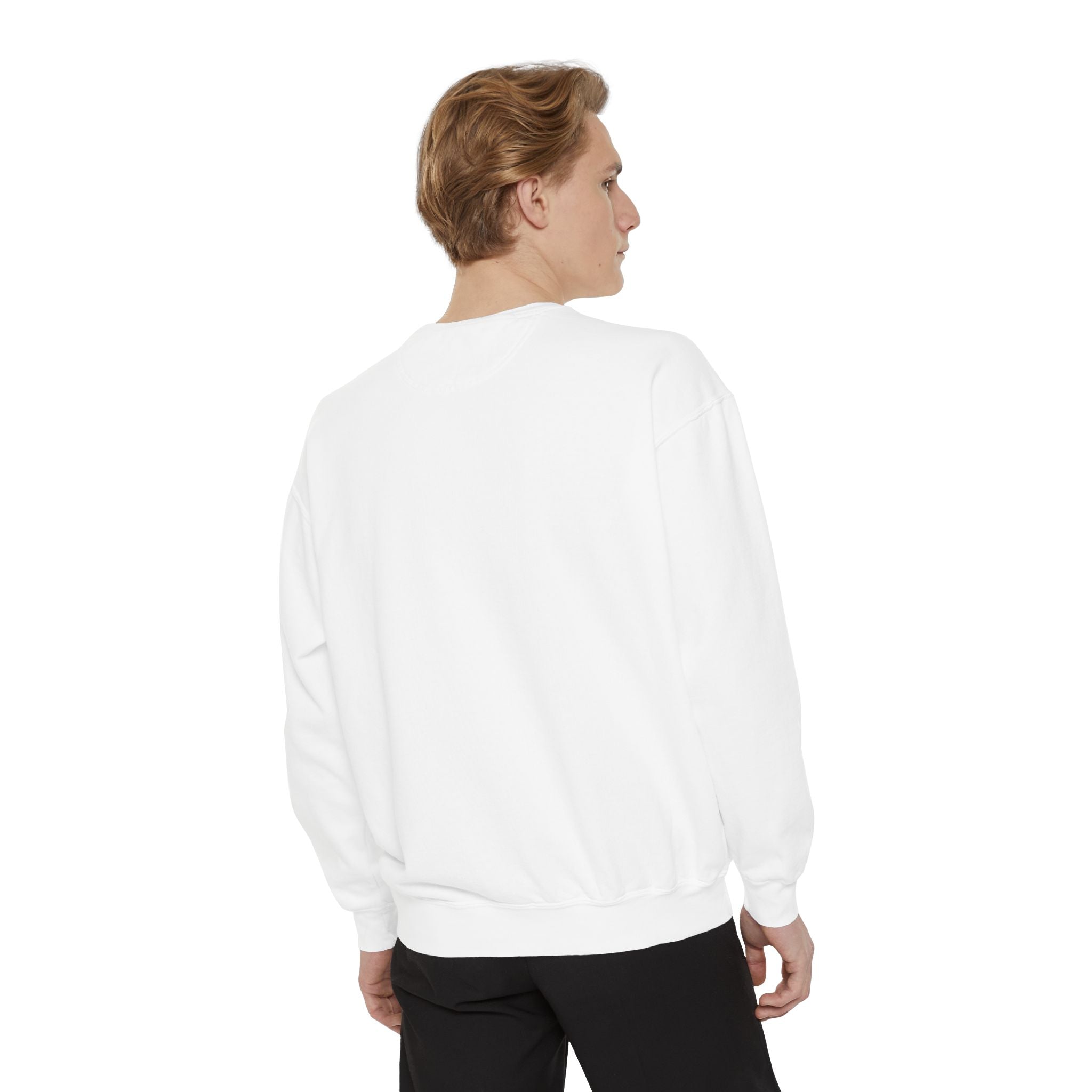 Minimalist "The Joy of Being" White Sweatshirt - Cozy Inspirational Crewneck