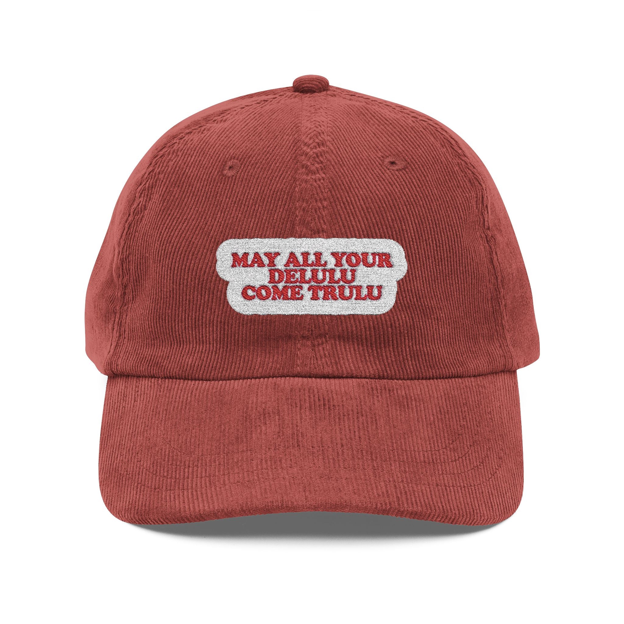 "Delulu" Vintage Corduroy Cap (Embroidery)